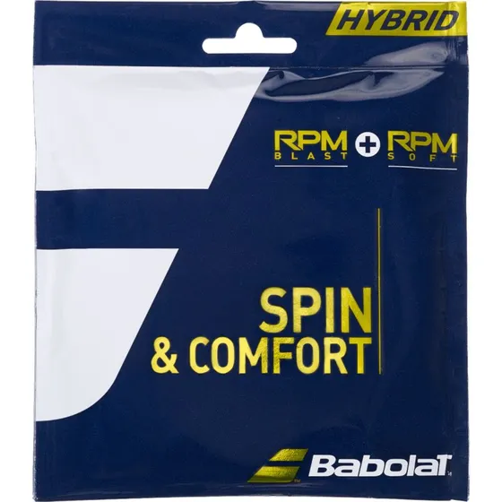 Babolat RPM Blast 1.25 + RPM Soft 1.30 Hybrid 12 m – Sort/Grå