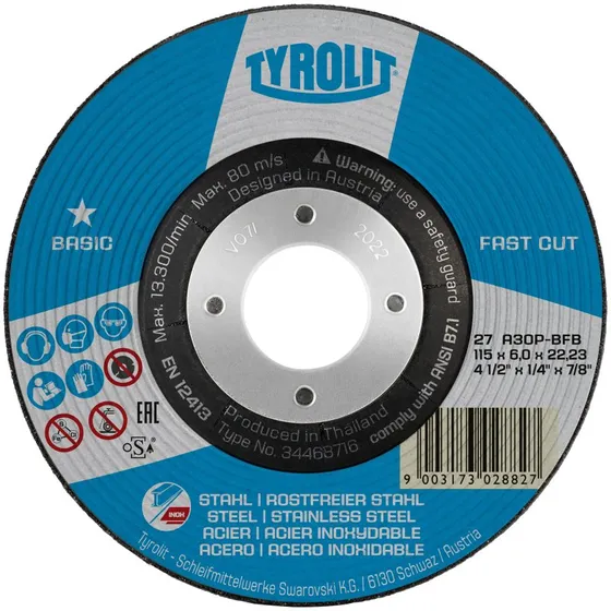 Tyrolit Basic Fastcut skrubskive 230x6x22,23 A30P-BFB