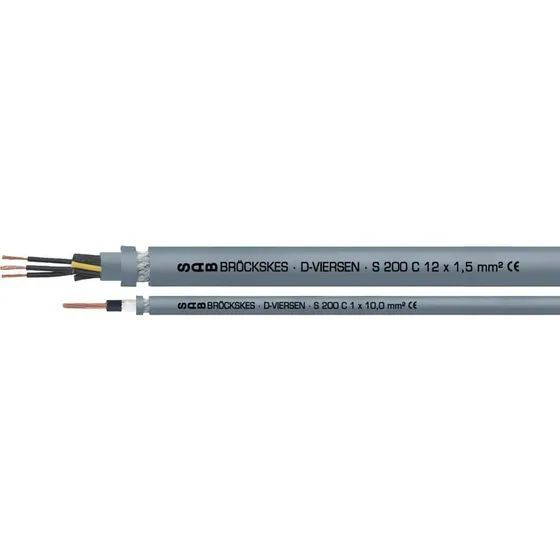 S 200 C 2 x 1,0 mm2 Styrekabel med kobberskærm