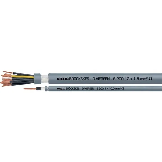 S 200 2 x 1,5 mm2 Styrekabel - Ekstremt fleksibelt TPE/PUR