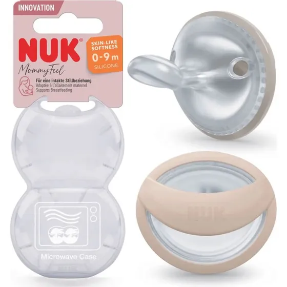 NUK MommyFeel S1 silikone-sutter 2 stk – Grå
