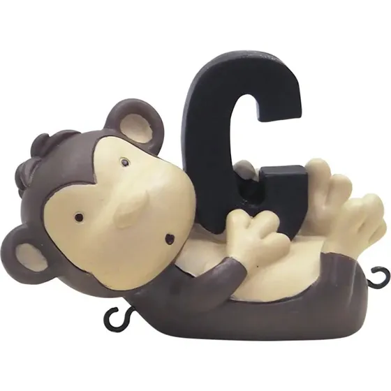 Bogstav C med chimpanse til navnetog – håndmalet