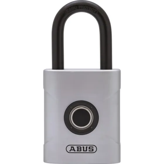 ABUS Touch 57/50 hængelås med fingeraftryk, 50 mm, grå/sølv