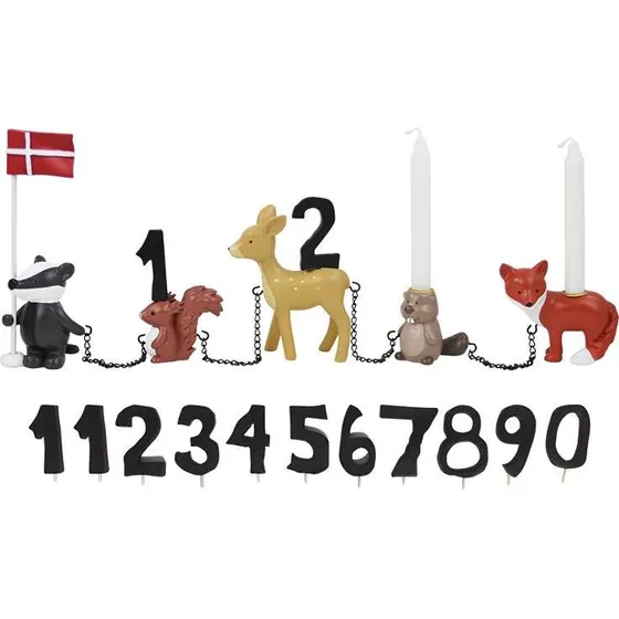 Kids by Friis Fødselsdagstog - Skovdyr (11 tal)