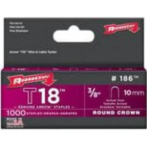 Klamme 10mm (3/8) 186 pk 1000 til T18 hæftepistol