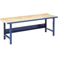 Blika VBB-1.25 Værkstedsbord med bøgeparket, RAL 5017
