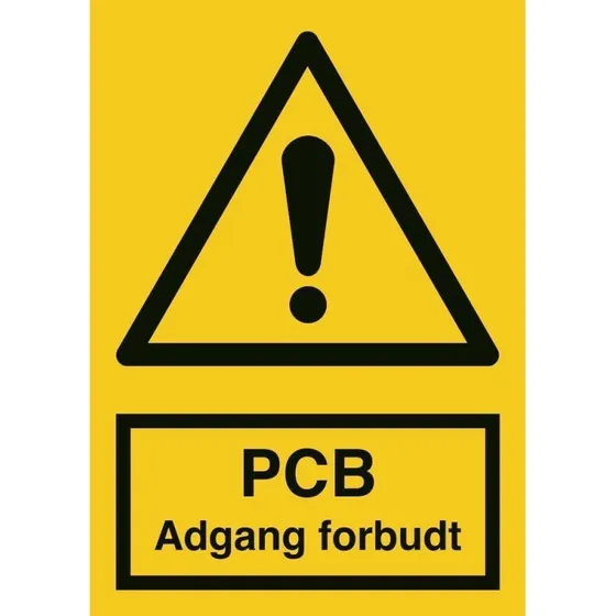 Skilt PCB adgang forbudt - Advarselsskilt A4 Plast