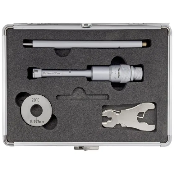 Indv. 3-pkt mikrometer 16-20mm m/forl.+kontrolring