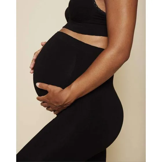 Momkind Belly Support Gravidleggings i økologisk bambus (sort)