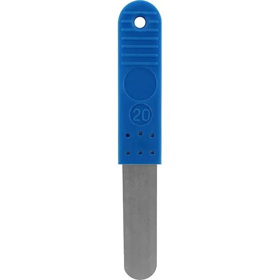 Søgerblad 0,20 mm med blåt plastikhåndtag (45 mm)