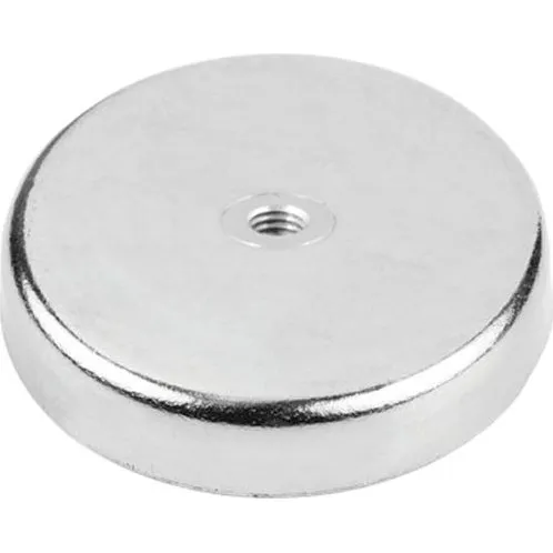 Ferrit pottemagnet ø50 mm med M6 gevindhul (170N)