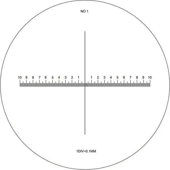 Skala nr. 1 til målelup 10X forstørrelse (art. 15405226)