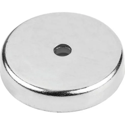 Ferrit pottemagnet Ø25 mm Ø5,5 mm hul (35N)
