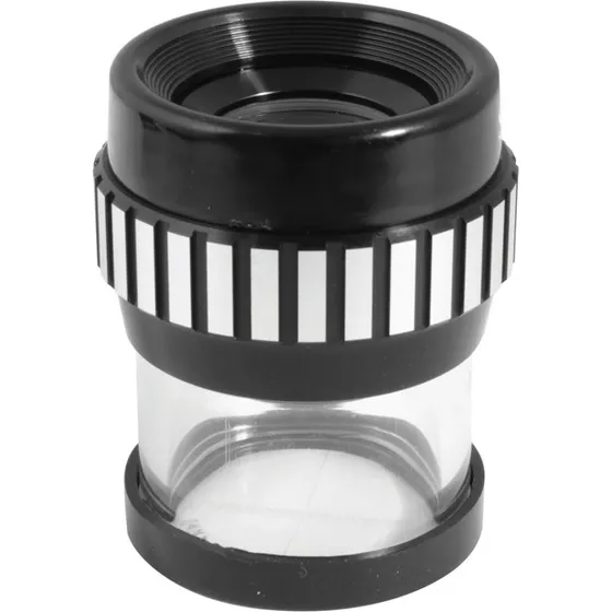 Målelup 10x forstørrelse med Ø18,5 mm glaslinse