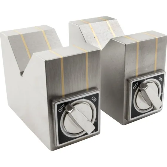 Magnet V-blok 100x50x80 mm med on/off funktion (2 stk)