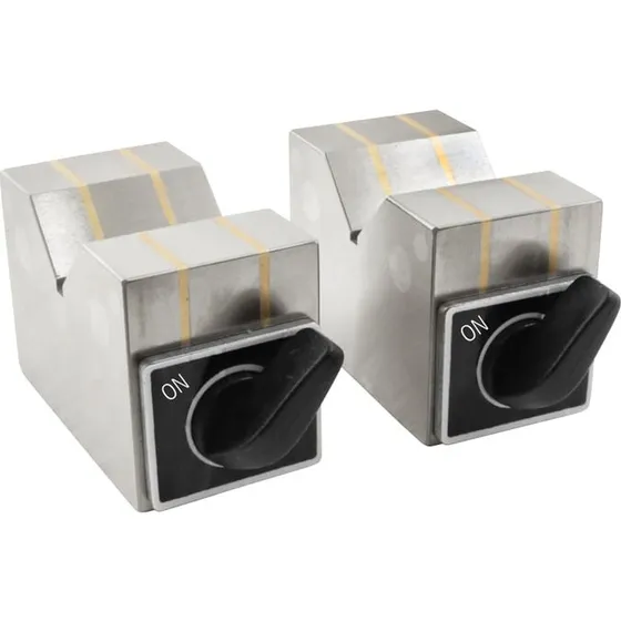 Magnet V-blok 70x40x50 mm med on/off funktion (2 stk)