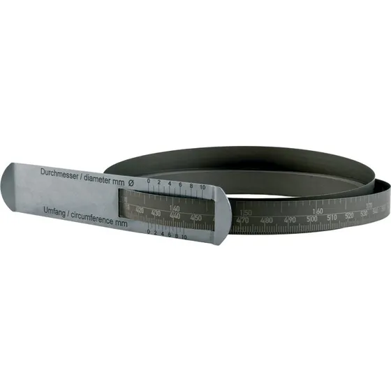 Stålmålebånd for omkreds 60-2200 mm og diameter Ø20-700 mm