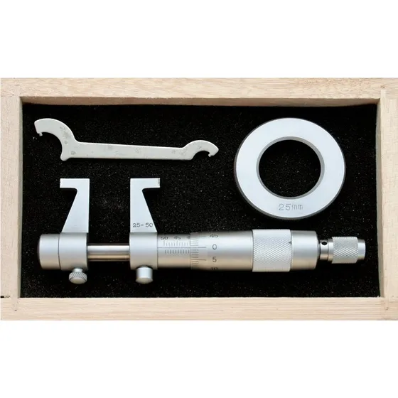 Indvendig 2-punkt mikrometer 25-50x0,01mm med hårdmetal