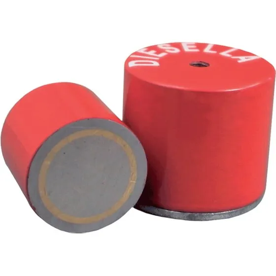 Høj Pottemagnet Alnico Ø20,5x19,0 mm med M6 gevind (38N)