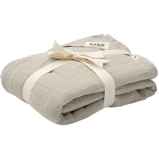 BIBS Sleep Muslin Babysvøb 120x120 cm – Sand