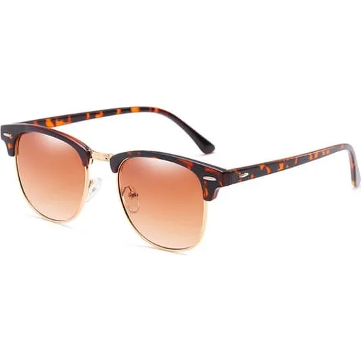 Leopard Solbriller Klubmaster - Sort med Leopard-detaljer