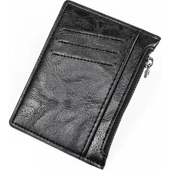 Wallet Skins Kortholder med lynlås - Sort