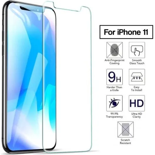 iPhone 11 Skærmbeskytter – Hærdet 9H Glas med 3D Kurve