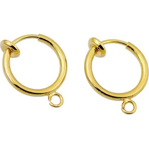2-pack Gold Clip-On Øreringe & Falsk Piercing i Rose Gold