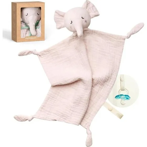 Momcozy Sutteklud Elefant i Bomuld - Pink