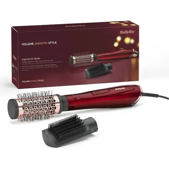 BaByliss Inspired Airflow AS812PE krøllejern med varmluft, rød, 1000W