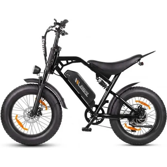 ESKUTE V202 Elcykel - 48V 20.8Ah, 20" Fat Tire, Sort