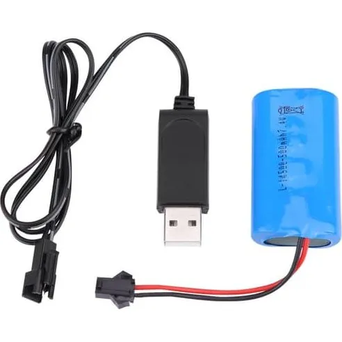 7,4V 500mAh Genopladeligt Batteri med USB til WPL/Crawler RC-bil