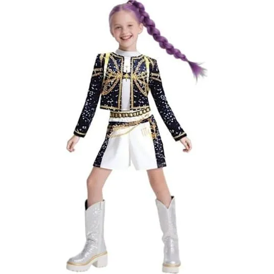Devil Hunter K-Pop Kostume til Kvinder og Børn
