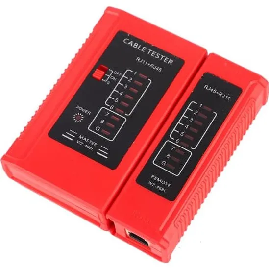 RJ45 & RJ11 Netværkskabeltester - Ethernet & Telefon LAN tester