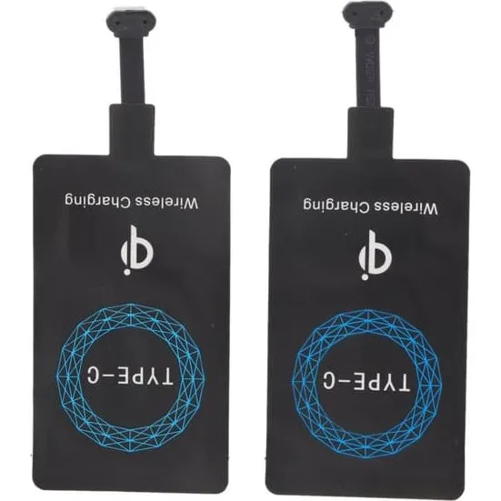 Trådløs oplader modtager til Type-C mobiltelefoner - 2 stk