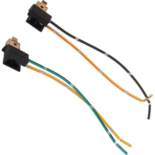 2 stk. H1 Forlygtepære Fatning & Ledningsnet Adapter