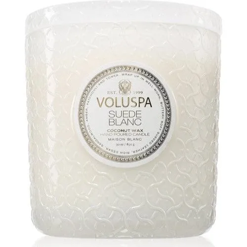 VOLUSPA Maison Blanc Suede Blanc Duftlys, 850 g