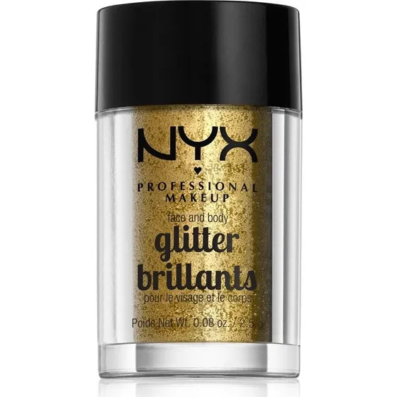 NYX Professional Makeup Glitter Ansigt og Krop - 05 Guld, 2,5 g