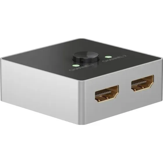 Goobay HDMI 2.0 Switch 2‑1 4K@60Hz – Grå