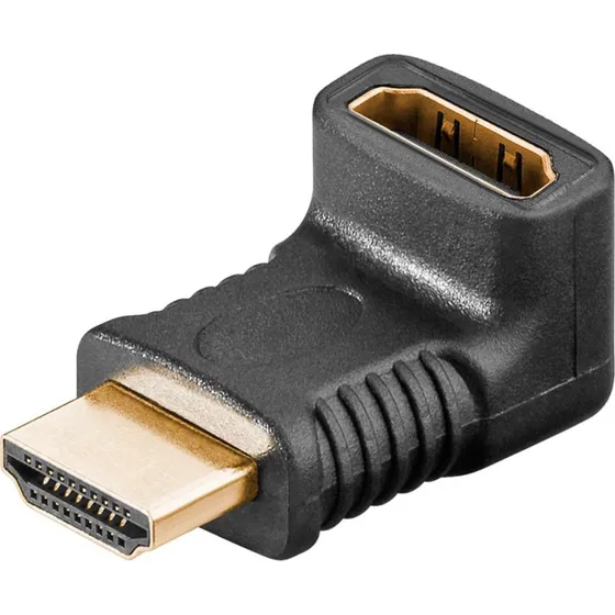 Goobay HDMI vinkeladapter 90° guldbelagt 8K@60Hz (A hun→han)