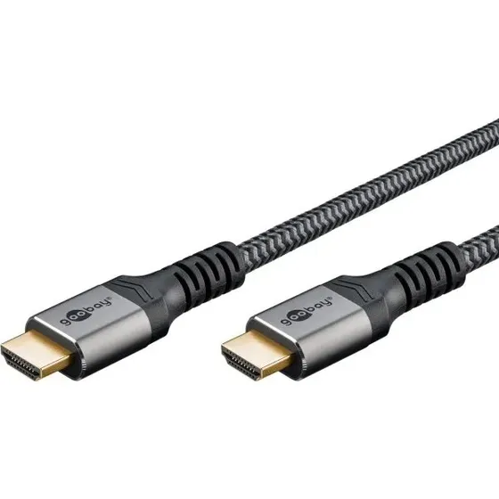 Goobay High Speed HDMI 2.0 med Ethernet 1 m (grå)
