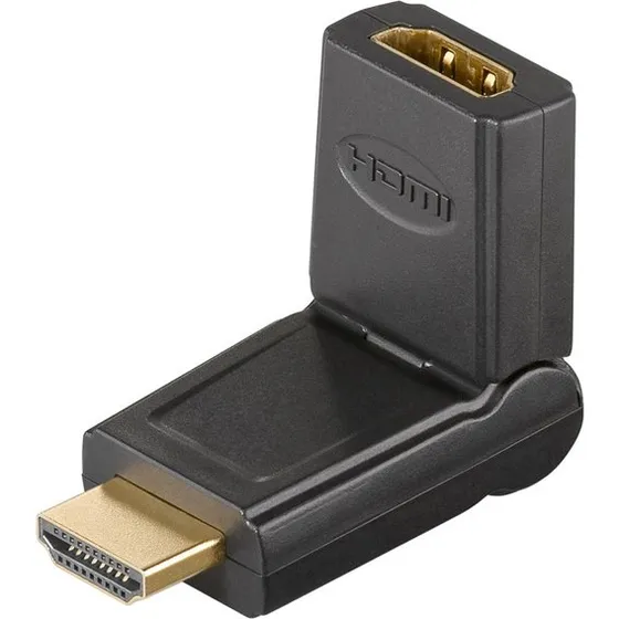 Goobay HDMI-adapter 180° roterbar, guldbelagt (Type A)