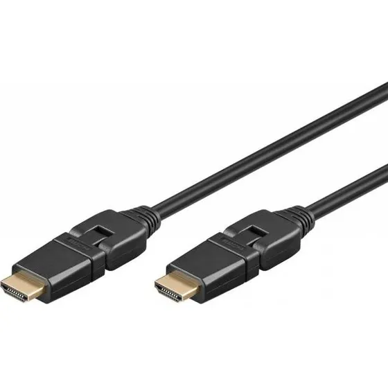 Goobay Højhastigheds HDMI-kabel 360° med Ethernet 1,5 m
