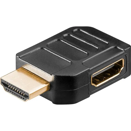 Goobay HDMI vinkeladapter 90° 8K@60Hz (Type A→A, guldbelagt)