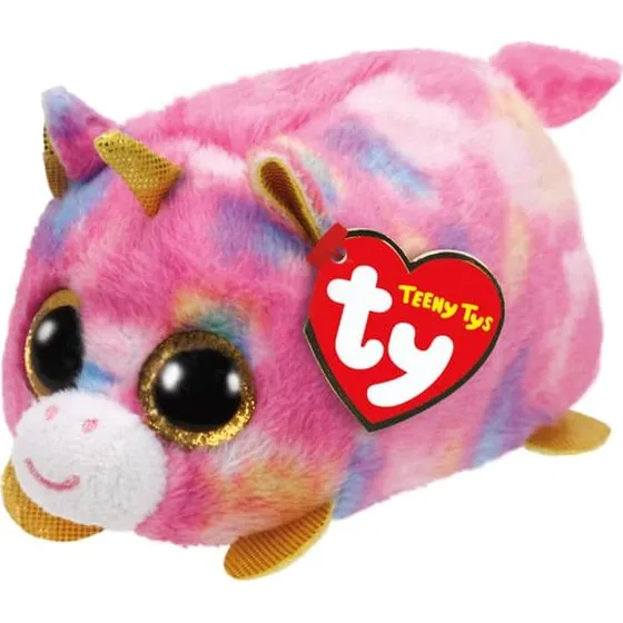 TY Teeny Tys Enhjørning - Blødt krammedyr med glitterøjne, 9 cm