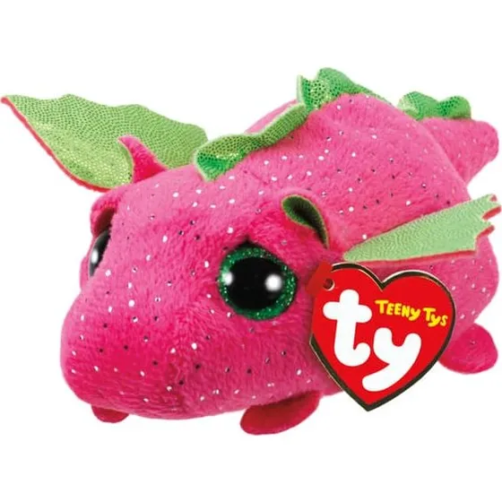 TY Teeny Tys Darby Rosa - Blødt krammedyr med glitterøjne