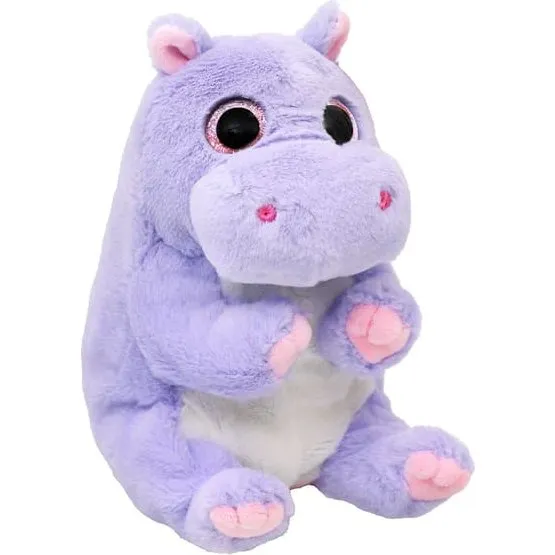 TY Beanie Bellies Henrietta Hippo - Lilla flodhest med glitter