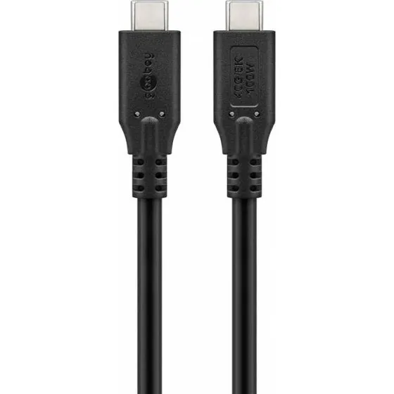 Goobay USB4 USB-C-kabel 100 W (0,5 m) – sort