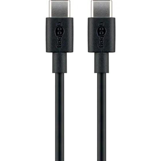 Goobay USB-C-kabel 2 m, USB 2.0, 60W, sort