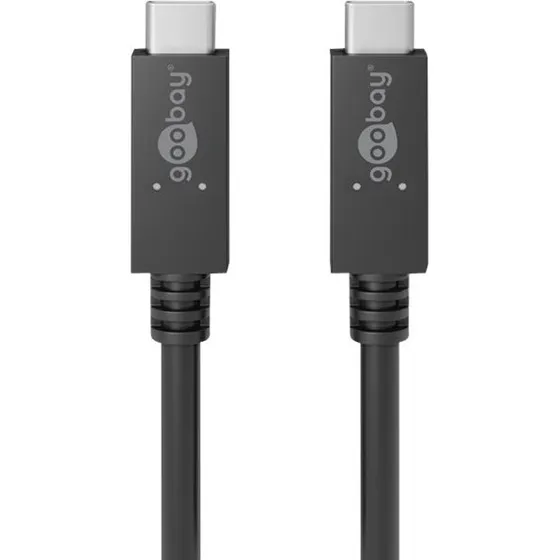 Goobay USB-C kabel 100W 0,5 m (USB-C til USB-C) - Sort